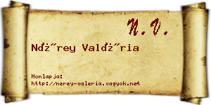 Nérey Valéria névjegykártya